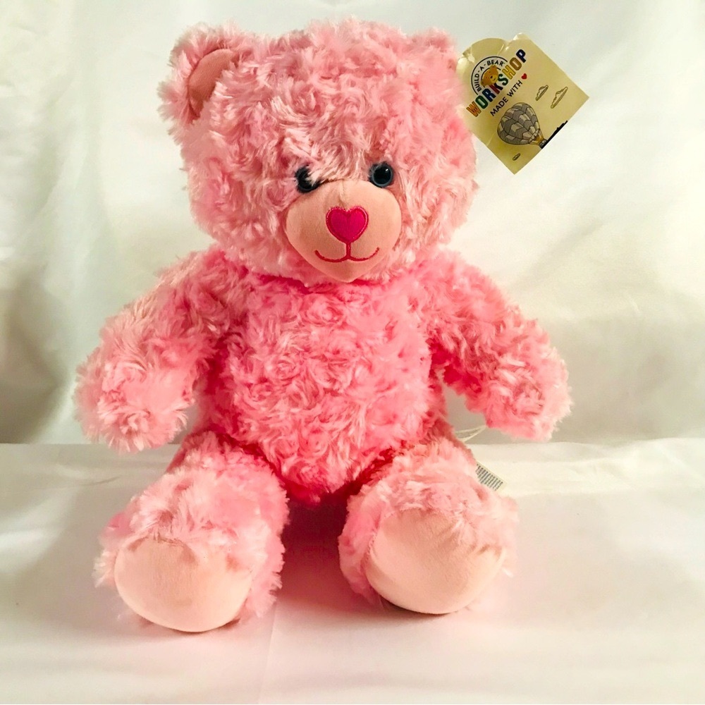 Build A Bear “Pink Roses” Stuffed Cuddles Valentines day  💖 Gift Teddy Bear